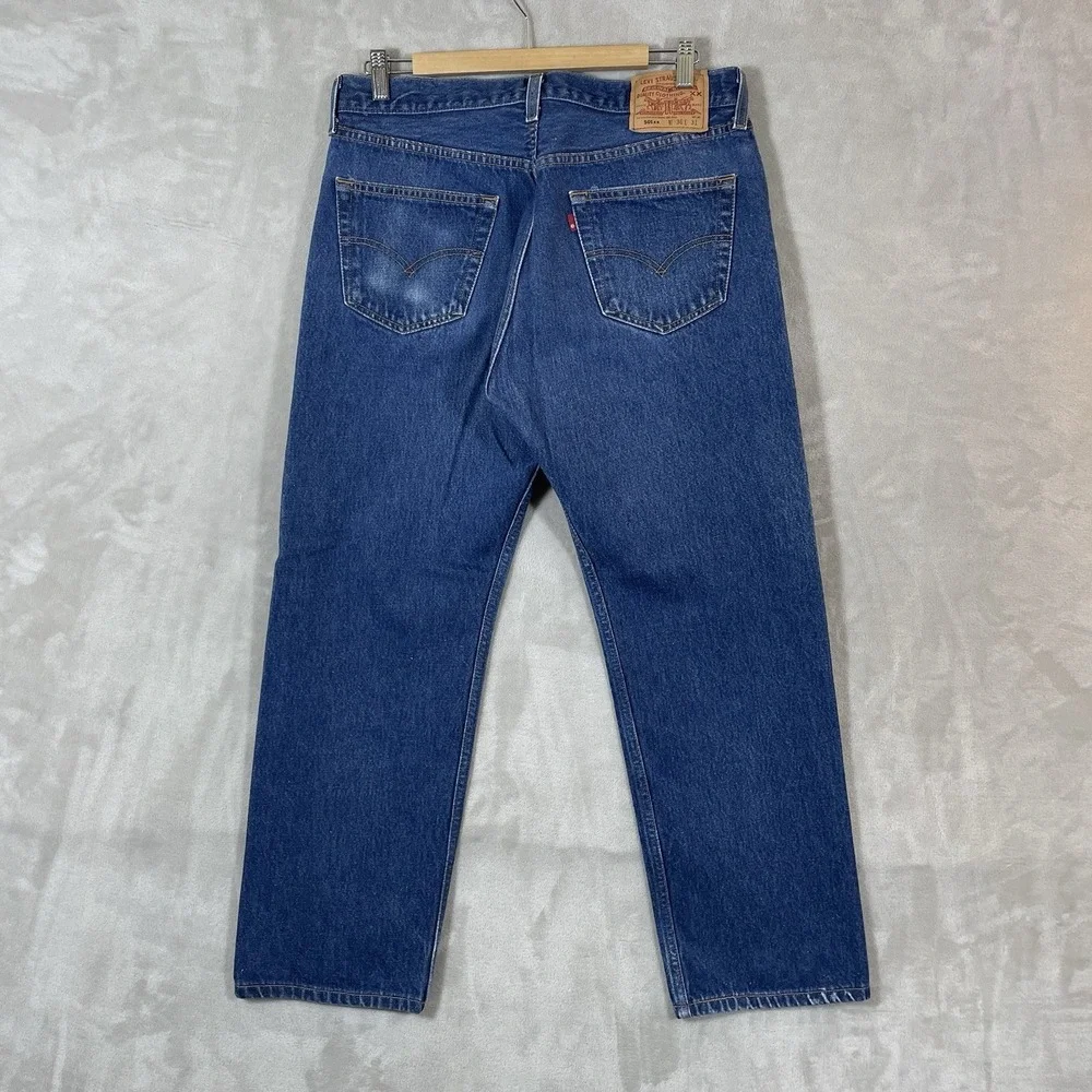 Vtg Y2K Levis 501xx Jeans Mens 36x31 (fit 33x27) 501 0000 Dark Wash Whisker